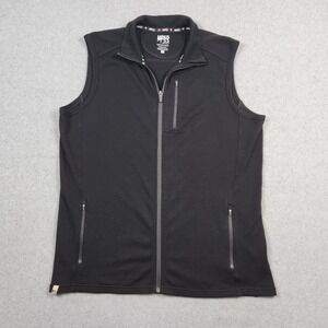 Minus33 Merino Wool Vest Mens Large Black Expedition Wilderness Full Zip